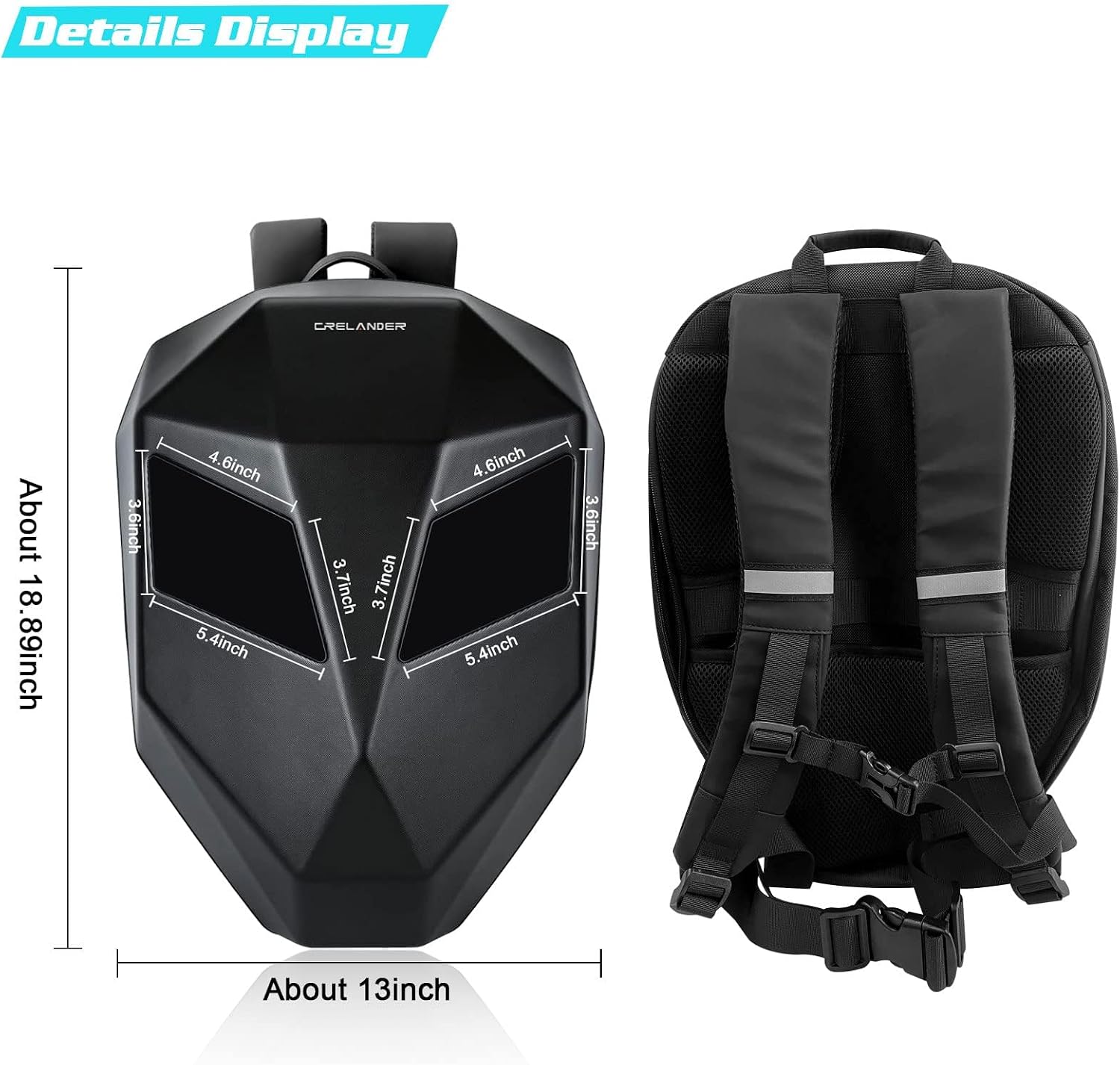 CRELANDER ハードシェル バックパック バイク用 Amazon.co.jp: [Crelander] LEDバイクバックパックプログラマブル